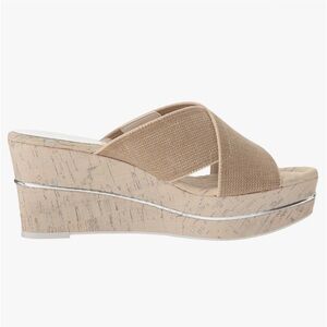 Donald J. Pliner Women's Dani2 Platform Sandal Size 8.5‎ Tan/Neutral